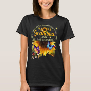 Camiseta Mis mejores bendiciones me llaman abuela y gran ma