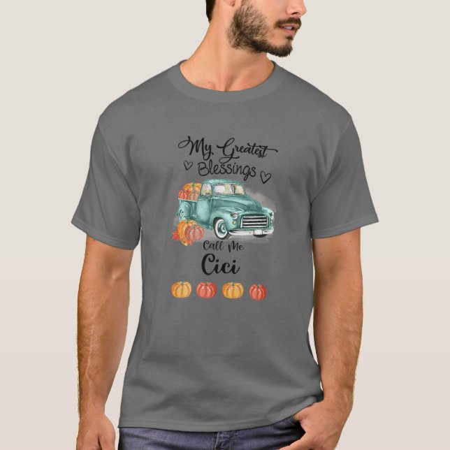 Camiseta Mis Mejores Bendiciones Me Llaman Cici Bumpkin Tru (Anverso)