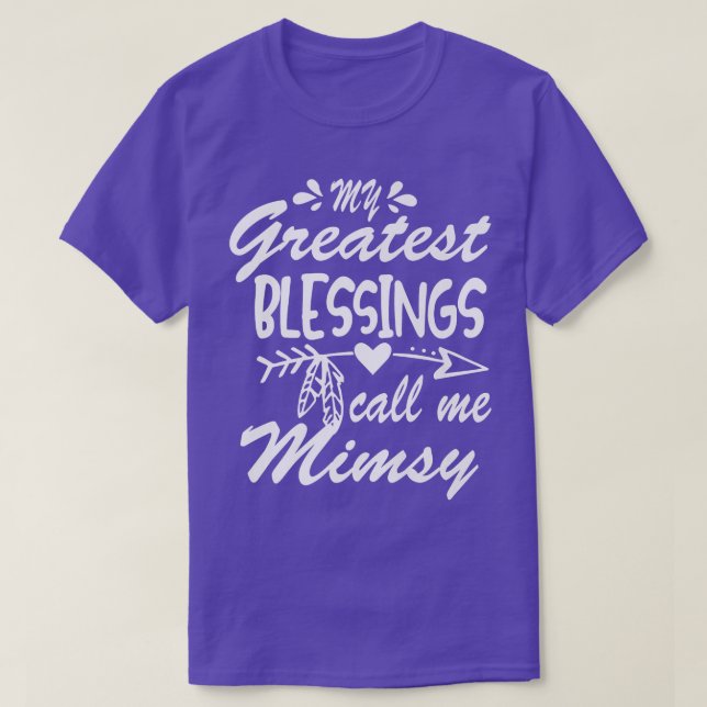 Camiseta Mis mejores bendiciones me llaman Madre Abuela Mim (Diseño del anverso)