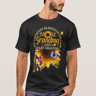 Camiseta Mis mejores bendiciones me llaman Mamá Abuela y Bi