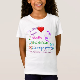 Camiseta Mis mejores temas - matemáticas, ciencia,