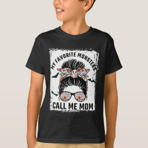 Camiseta Mis monstruos favoritos me llaman Mamá Mesy Bun Mo
