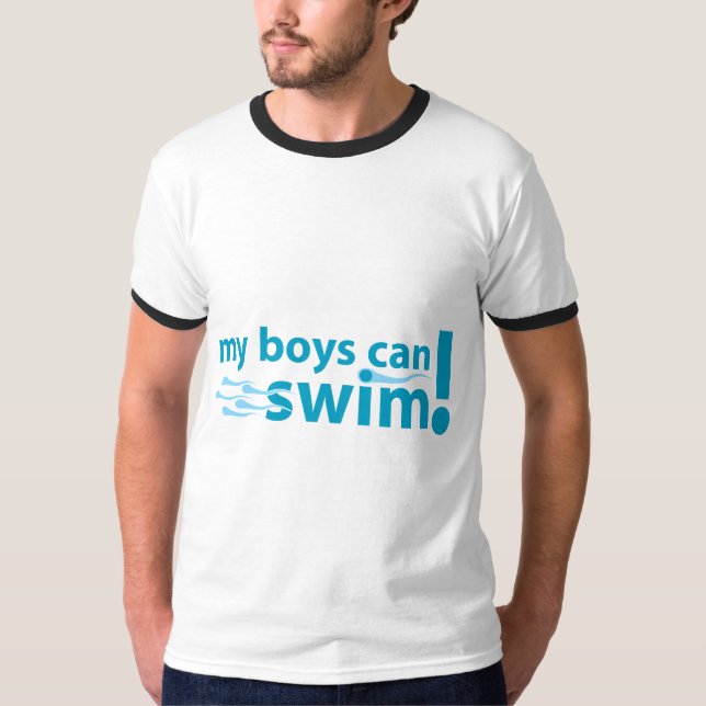 Camiseta ¡Mis muchachos saben nadar! (Anverso)