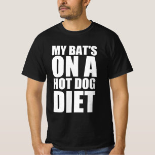Camiseta Mis murciélagos a dieta de perritos calientes