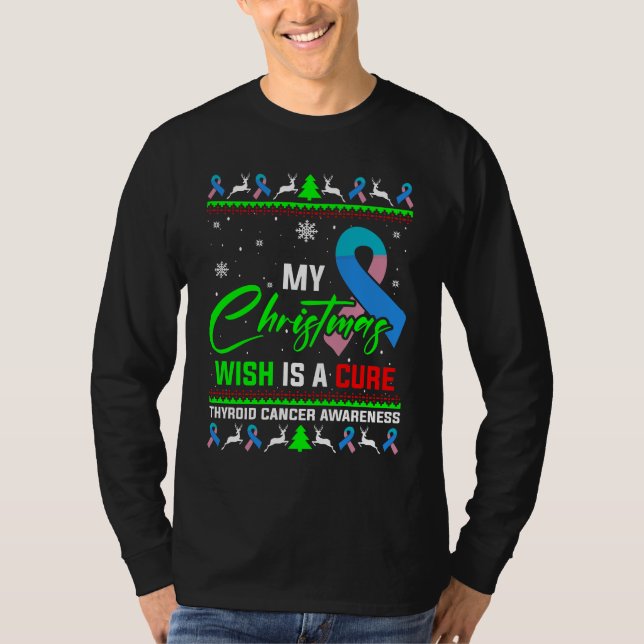 Camiseta Mis Navidades Desean Un Cáncer Tiroideo De Cura (Anverso)
