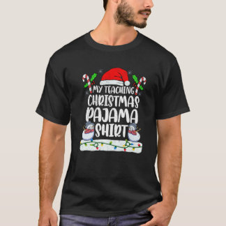 Camiseta Mis Navidades Docentes Pajama 2021 Santa Pjs En Li