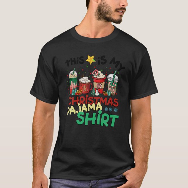 Camiseta Mis Navidades Pajama Café Latte Cup Gingerbread S (Anverso)