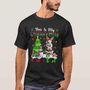 Camiseta Mis Navidades Pajama Shirt Santa Rabbit Snowman Xm