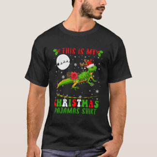 Camiseta Mis Navidades Pajamas Shirt Santa Reindeer Lizard 
