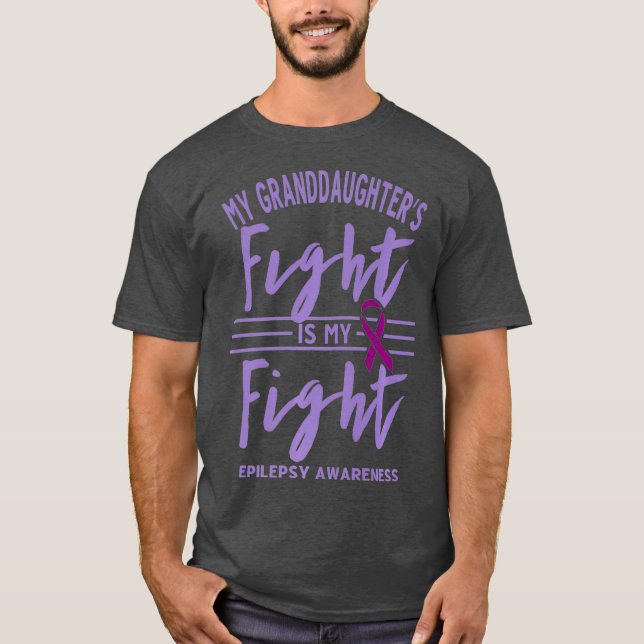Camiseta Mis nietas luchan contra la epilepsia de mi lucha (Anverso)