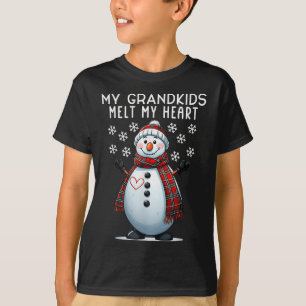 Camiseta Mis nietos funden mi abuelo de muñeco de nieve