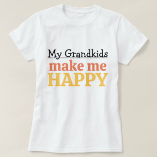 Camiseta Mis nietos me hacen feliz Cita Abuela Abuelo