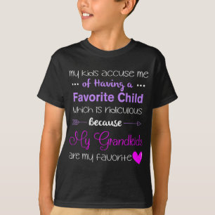 Camiseta Mis nietos son mi abuela graciosa favorita