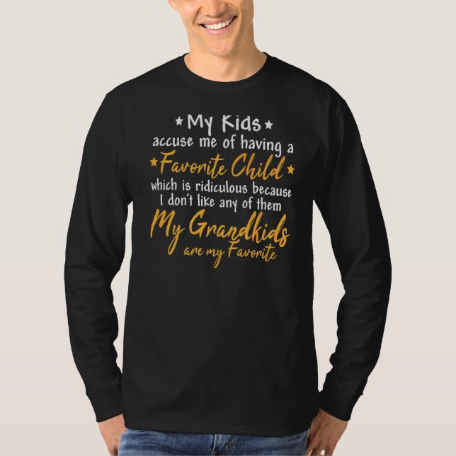 Camiseta Mis nietos son mi abuelo favorito (Anverso)