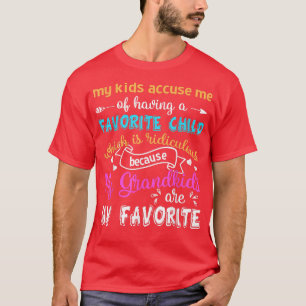 Camiseta Mis Nietos Son Mi Regalo Favorito Para La Abuela