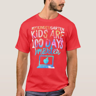 Camiseta Mis niños de kindergarten son 100 días más intelig