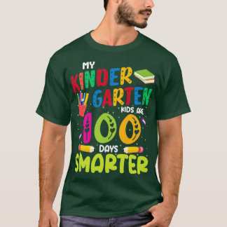 Camiseta Mis niños de kindergarten son 100 días más intelig