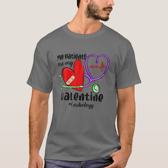 Camiseta Mis pacientes son mi tarjeta de cardiología divert (Anverso)