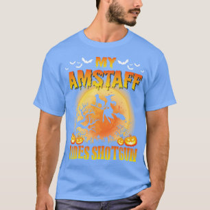 Camiseta Mis paseos de perro de Amstaff dispararon a perro