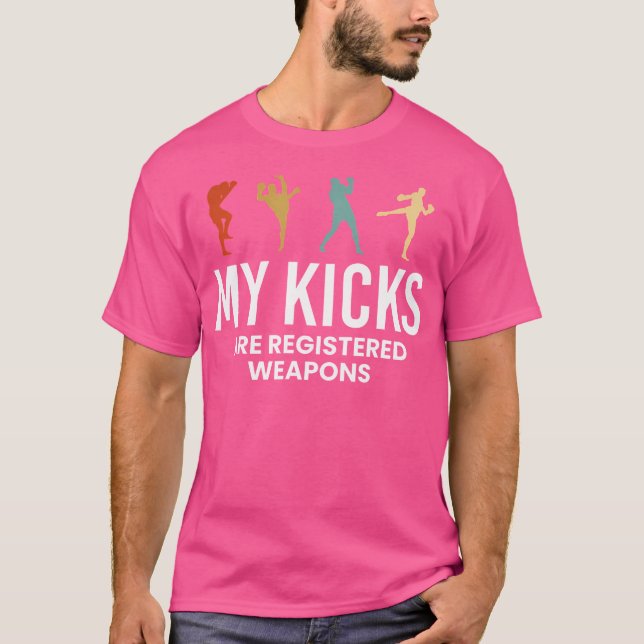 Camiseta Mis Patadas Son Armas Registradas Kickboxing Kickb (Anverso)