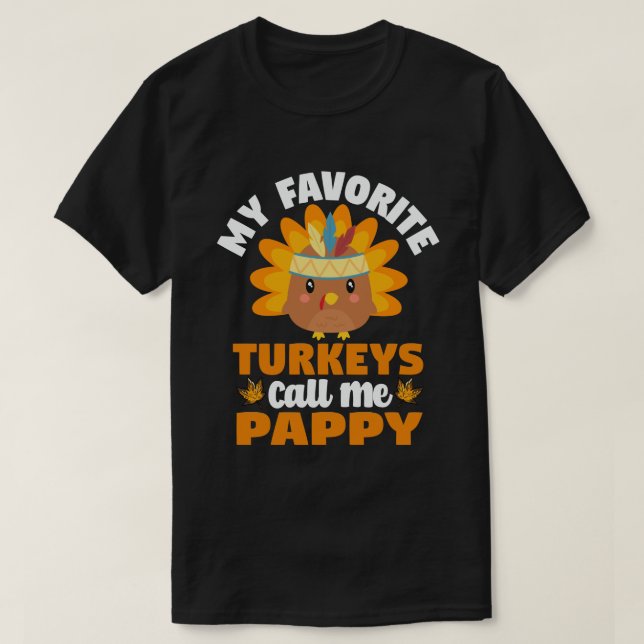 Camiseta Mis pavos favoritos me llaman Acción de Gracias de (Diseño del anverso)