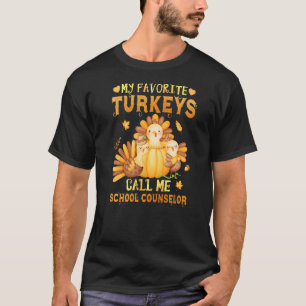 Camiseta Mis pavos favoritos me llaman consejero escolar gr