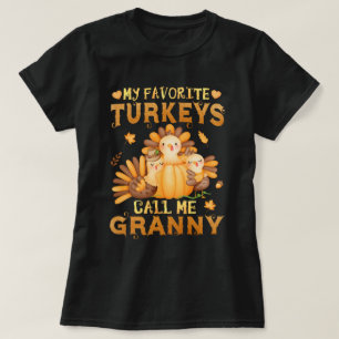 Camiseta Mis pavos favoritos me llaman Día de Acción de Gra