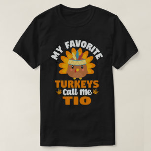 Camiseta Mis pavos favoritos me llaman Día de Acción de Gra