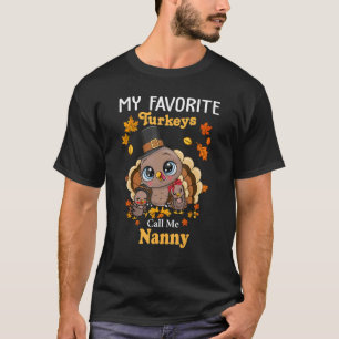 Camiseta Mis pavos favoritos me llaman nana coincidentes co