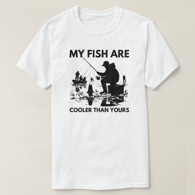 Camiseta Mis Peces Son Más Fríos Que Los Tuyos | Pesca de h (Diseño del anverso)