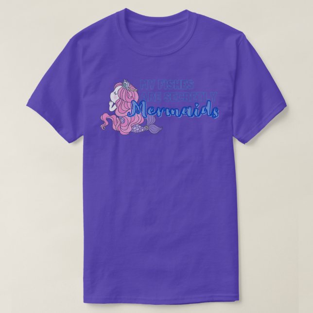 Camiseta Mis peces son sirenas secretamente (Diseño del anverso)