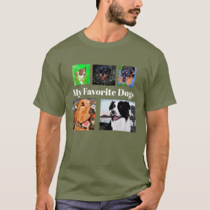 Camiseta Mis Perros Favoritos Crean Tu Propio 5 Lugares