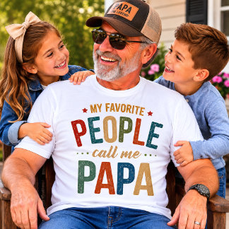 Camiseta Mis Personas Favoritas Me Llaman Papa Retro Vintag