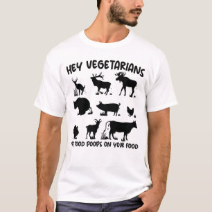 Camiseta Mis Poops De Alimentos En Su Comida De Carne Anima
