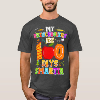 Camiseta Mis Preescolares Son 100 Días Más Inteligentes 100