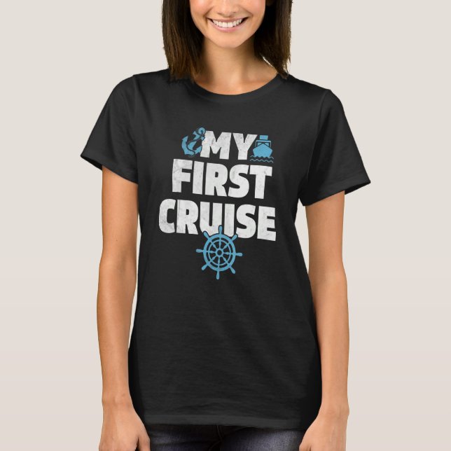 Camiseta Mis primeros cruceros, hombres, mujeres, Chicas y  (Anverso)
