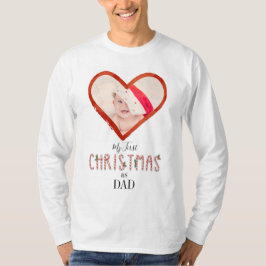 Camiseta Mis primeros Navidades mientras papá ama la foto d
