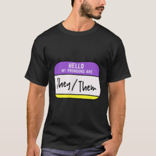 Camiseta Mis pronombres son ellos ellas Orgullo no binario 