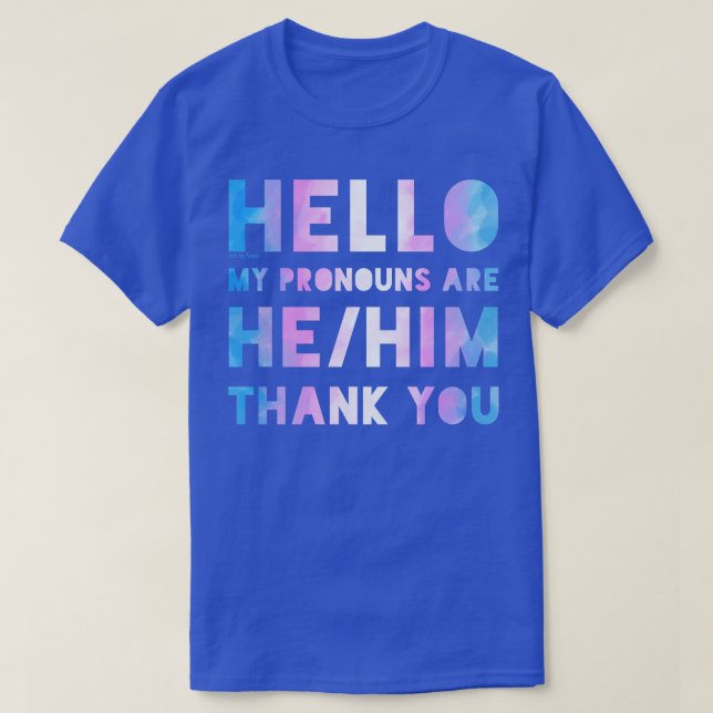Camiseta Mis pronombres son hehim Trans (Diseño del anverso)