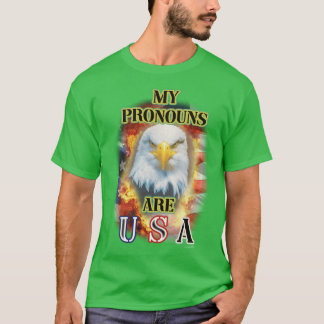 Camiseta mis pronombres son un regalo de usa