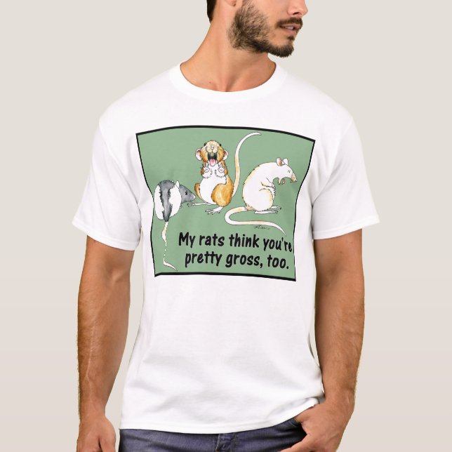 Camiseta "Mis ratas piensan que usted es bonito gana en (Anverso)