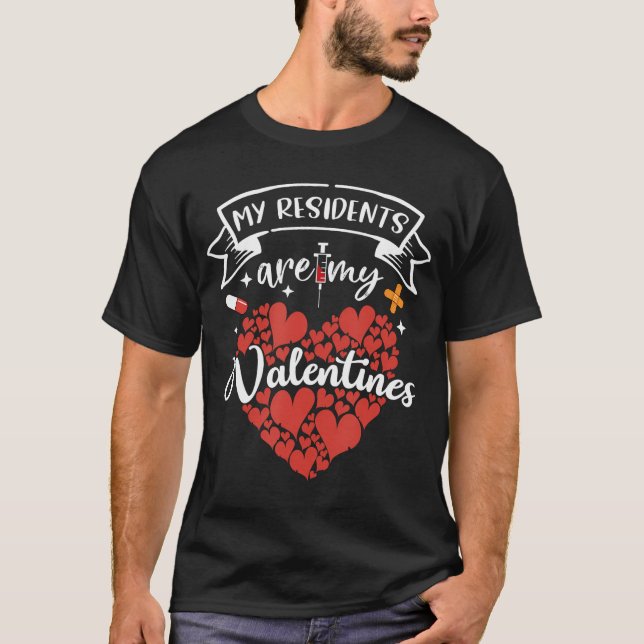 Camiseta Mis Residentes Son Mi Día de San Valentín - Médica (Anverso)