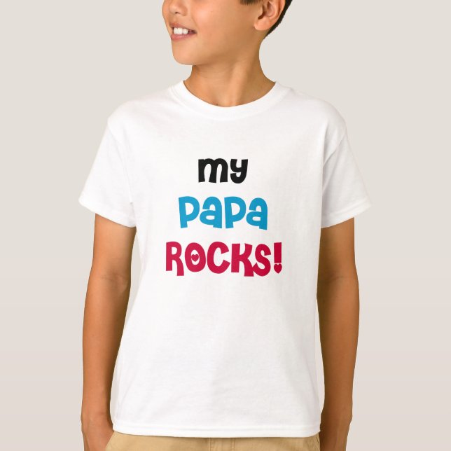 Camiseta Mis rocas de la papá (Anverso)
