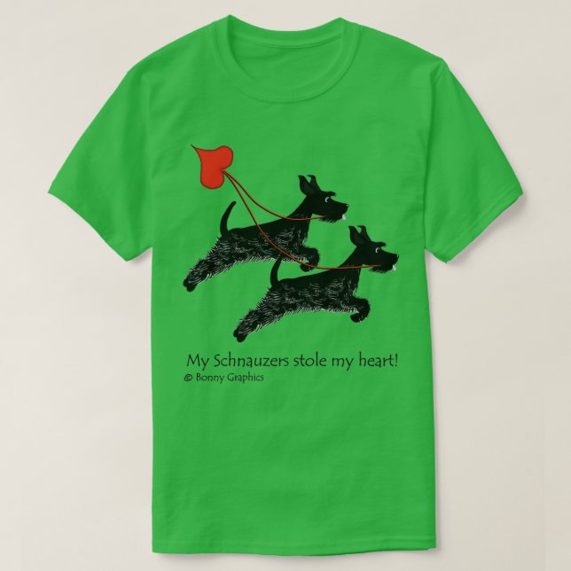 Camiseta Mis Schnauzers robaron mi corazón Classic TShirt (Diseño del anverso)