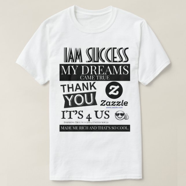 CAMISETA MIS SUEÑOS SE HICIERON REALIDAD (Diseño del anverso)