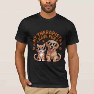 Camiseta Mis Terapistas Tienen Cuatro Camisas Mascotas Grac