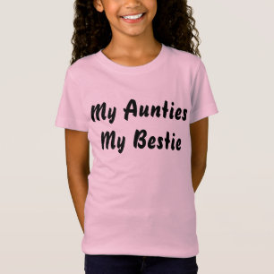 Camiseta Mis Tías Mis Bestias Chicas Medianos Rosa