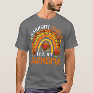 Camiseta Mis Turcos Favoritos Me Llaman Día De Gracias Abue