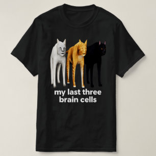 Camiseta Mis últimas tres células cerebrales Gatos  Meme hu