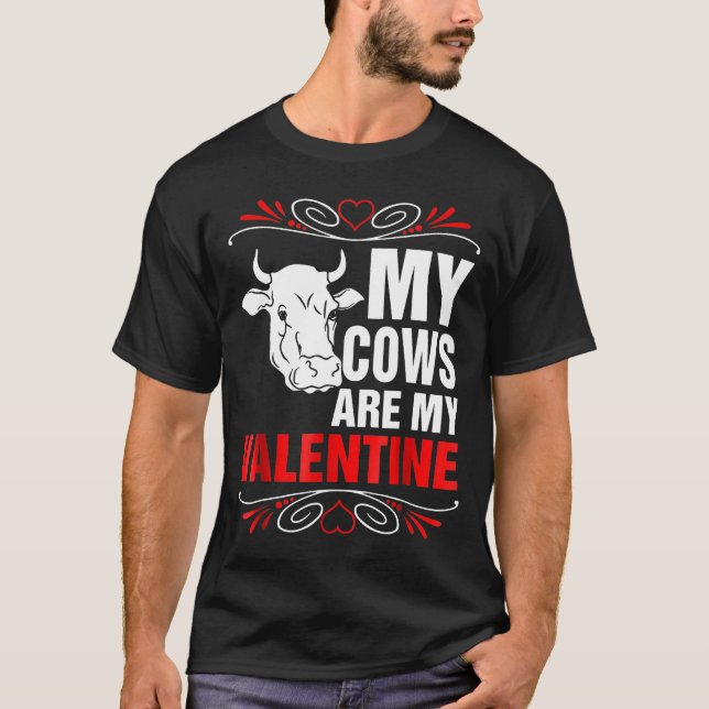 Camiseta Mis Vacas Son Mi Valentín (Anverso)